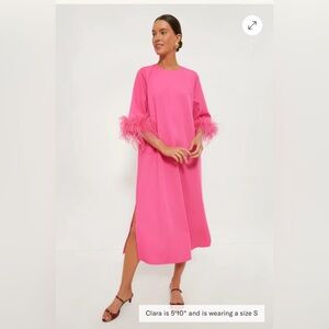 Tuckernuck Hot Pink Feather Jamie Dress